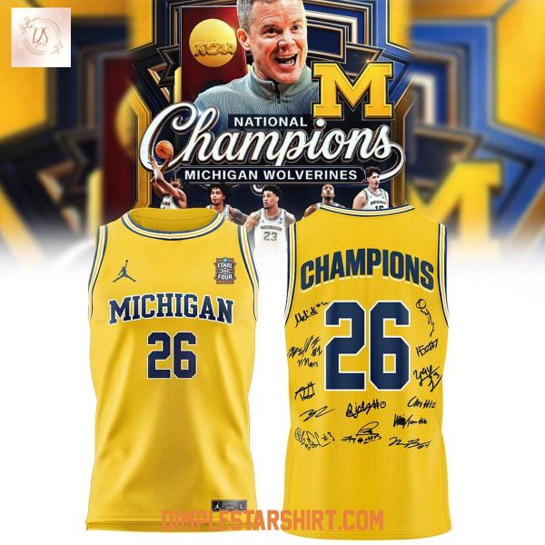 Michigan Wolverines 2026 NCAA National Champions Basketball Jersey