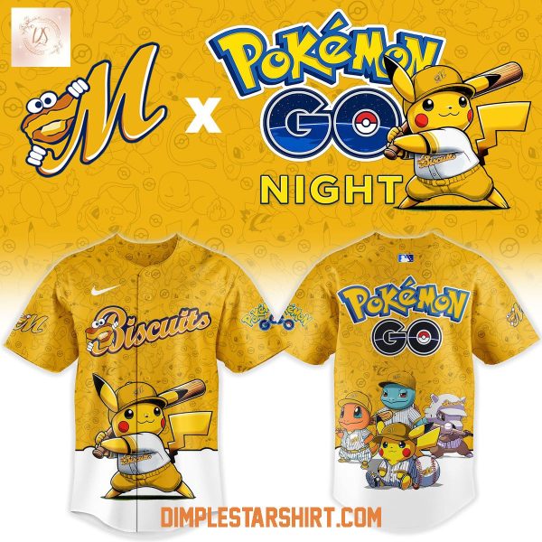 Montgomery Biscuits Pokemon Go Night 30th Anniversary Jersey