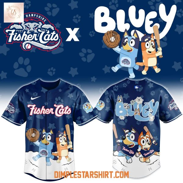 New Hampshire Fisher Cats Bluey Night Jersey