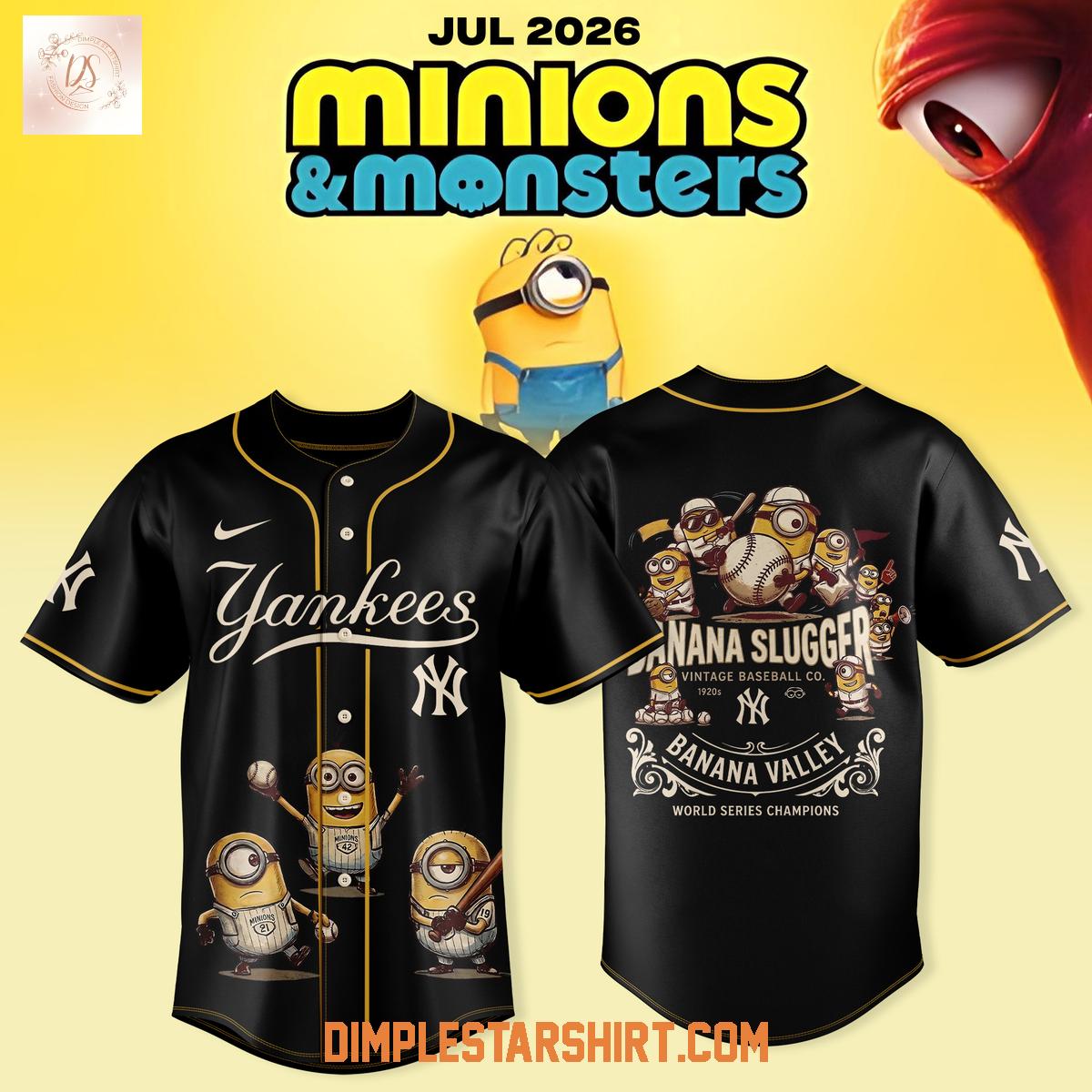 New York Yankees Minions & Monsters 2026 Vintage 1920s Jersey New York Yankees Minions & Monsters 2026 Vintage 1920s Jersey