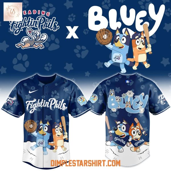 Reading Fightin Phils Bluey Night Jersey