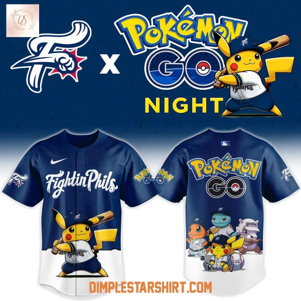 Reading Fightin Phils Pokemon Go Night 30th Anniversary Jersey