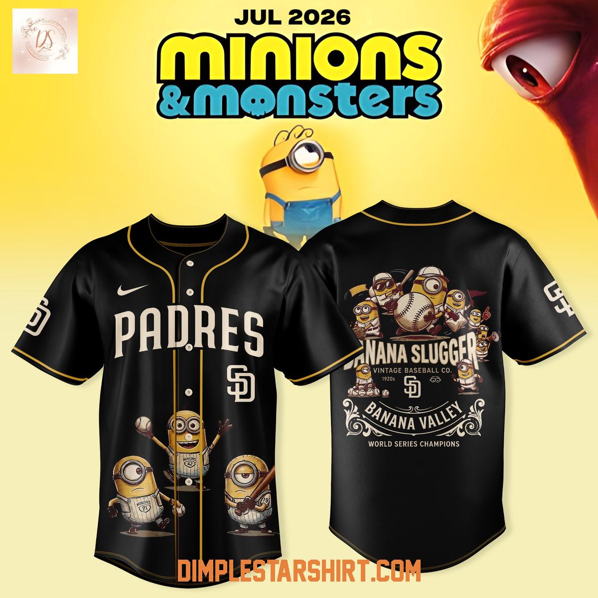 San Diego Padres Minions & Monsters 2026 Vintage 1920s Jersey San Diego Padres Minions & Monsters 2026 Vintage 1920s Jersey
