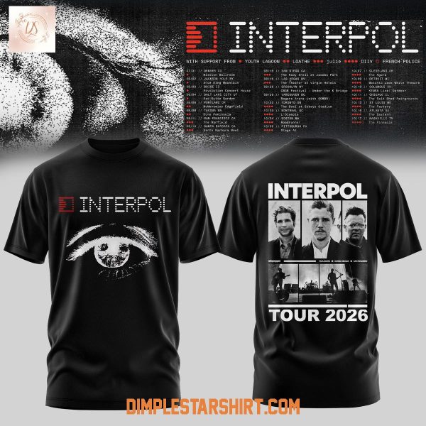 Interpol North America Tour 2026 Hoodie T Shirt